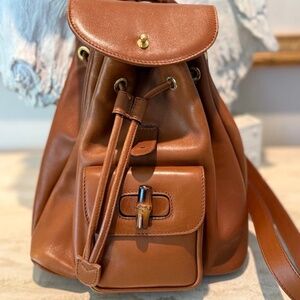 Gucci Bamboo Leather Backpack